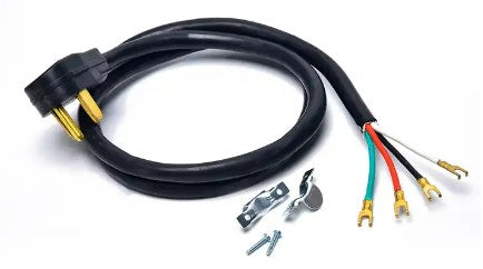 Power Cord , 4 ft , Dryer , 4-Wire 30 Amp