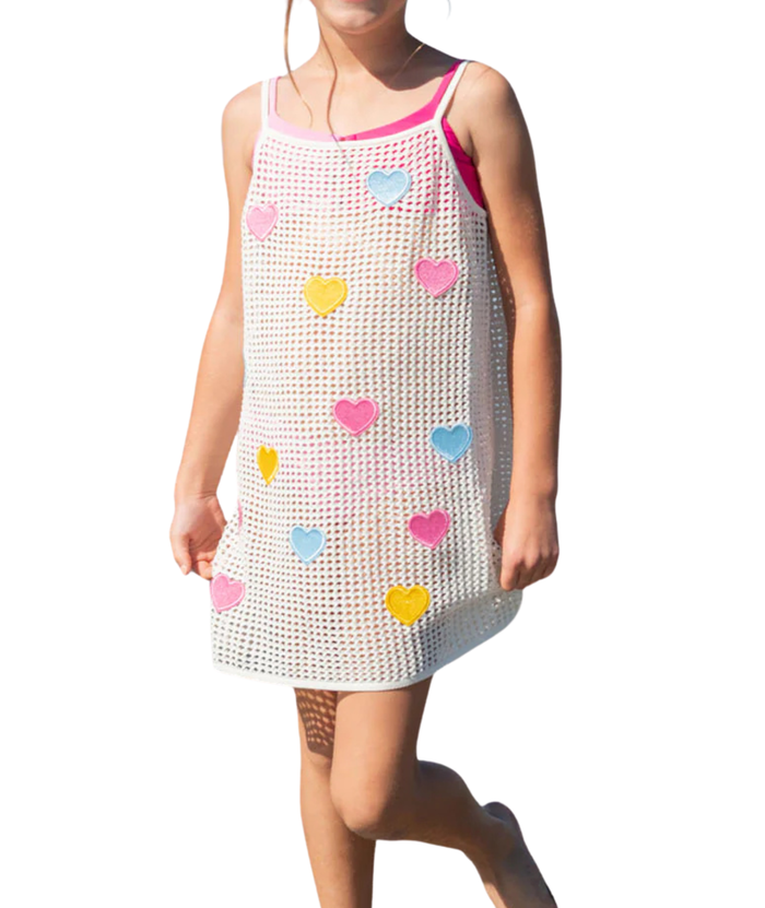 PQ Girls Olivia Cover Up Hearts Distressed/seasonal girls PQ Girls