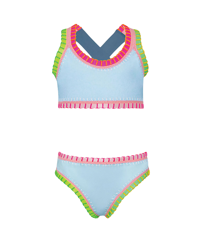 PQ Girls Sporty Rainbow Embroidered Bikini Distressed/seasonal accessories PQ Girls Ice Y/6