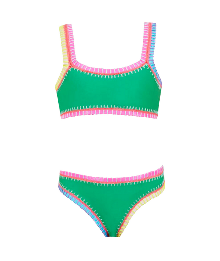 PQ Girls Sporty Rainbow Embroidered Bikini Distressed/seasonal accessories PQ Girls Ireland Green Y/6
