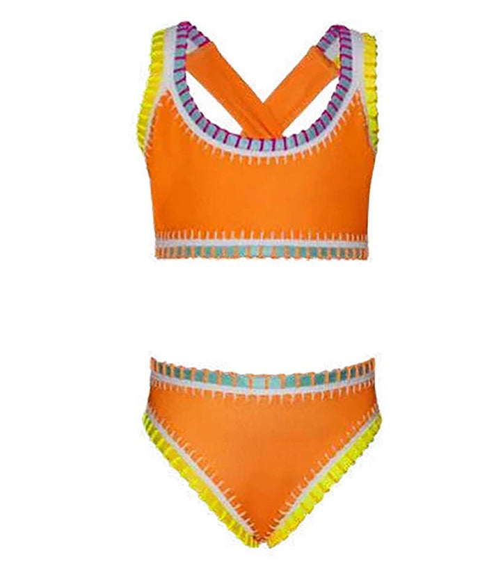 PQ Girls Sporty Rainbow Embroidered Bikini Distressed/seasonal accessories PQ Girls Mango Y/6