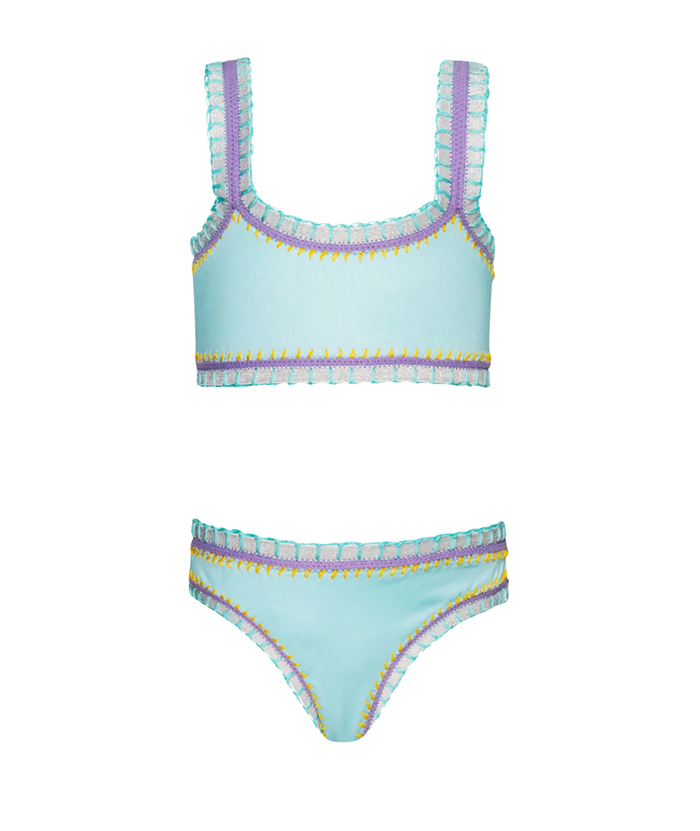 PQ Girls Sporty Rainbow Embroidered Bikini Distressed/seasonal accessories PQ Girls Light Blue Y/6