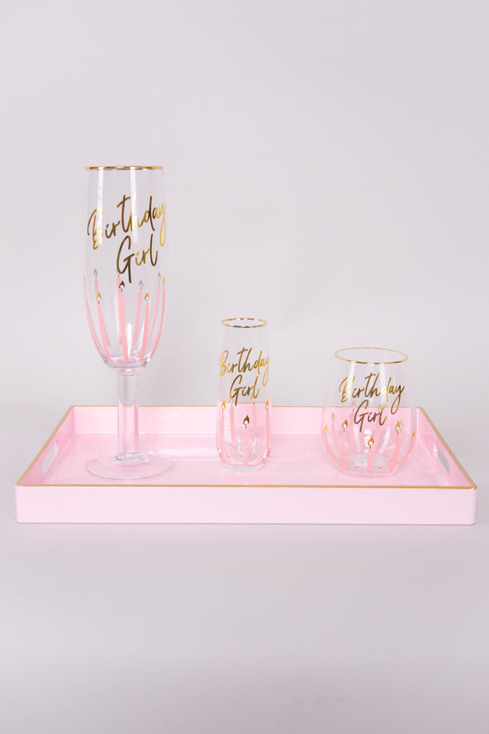 Pretty In Pink Rectangular Tray
