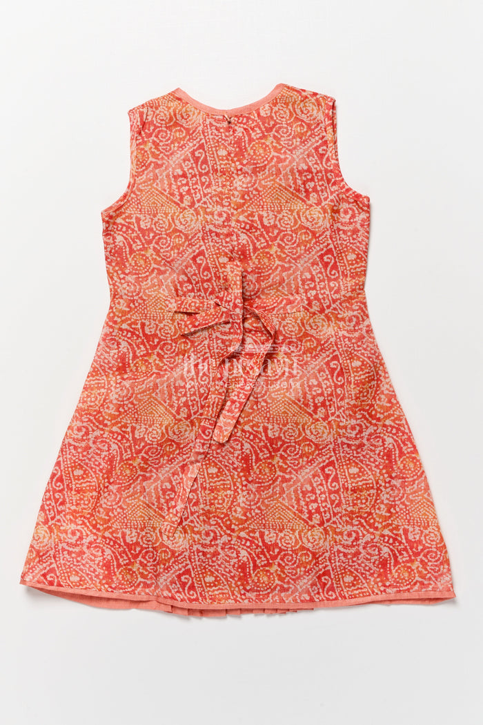 The Nesavu Girls Cotton Frock Printed Cotton Frock for Girls for Summer Outings and School Wear Nesavu Nesavu girls cotton frock digital print ideal playdates school everyday summer wear