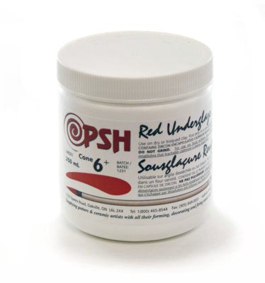 PSH CONE 6 RED UNDERGLAZE