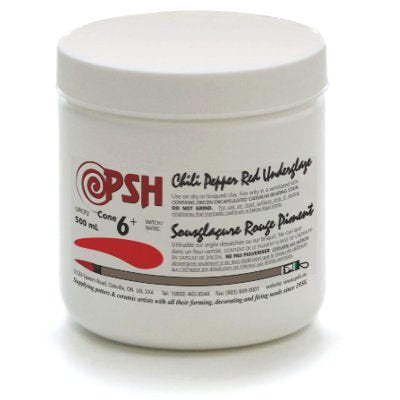 PSH RED CHILI PEPPER CONE 6 UNDERGLAZE