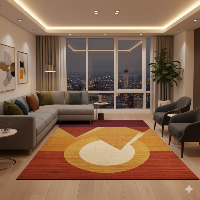 Pyramids at Sunset Area Rug