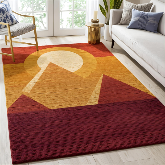 Pyramids at Sunset Area Rug