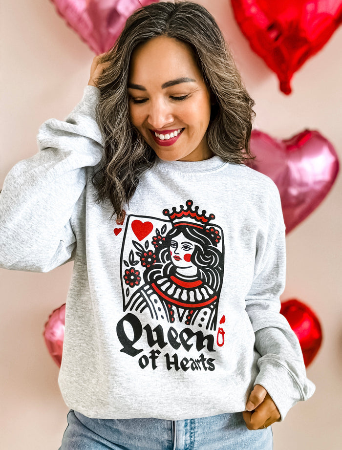 Queen of Hearts Sweatshirt, Valentine's Crewneck