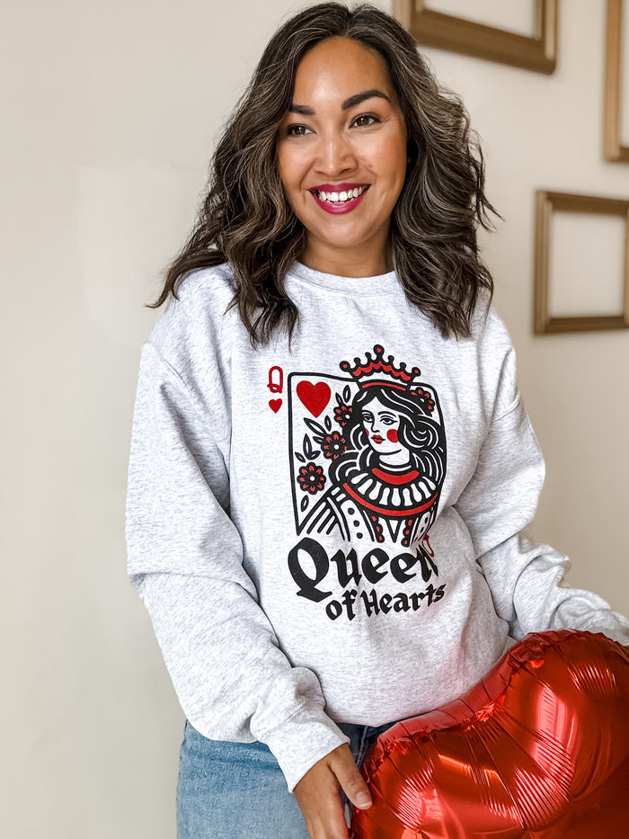 Queen of Hearts Sweatshirt, Valentine's Crewneck