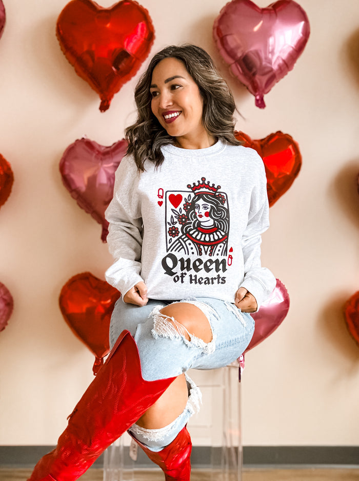 Queen of Hearts Sweatshirt, Valentine's Crewneck