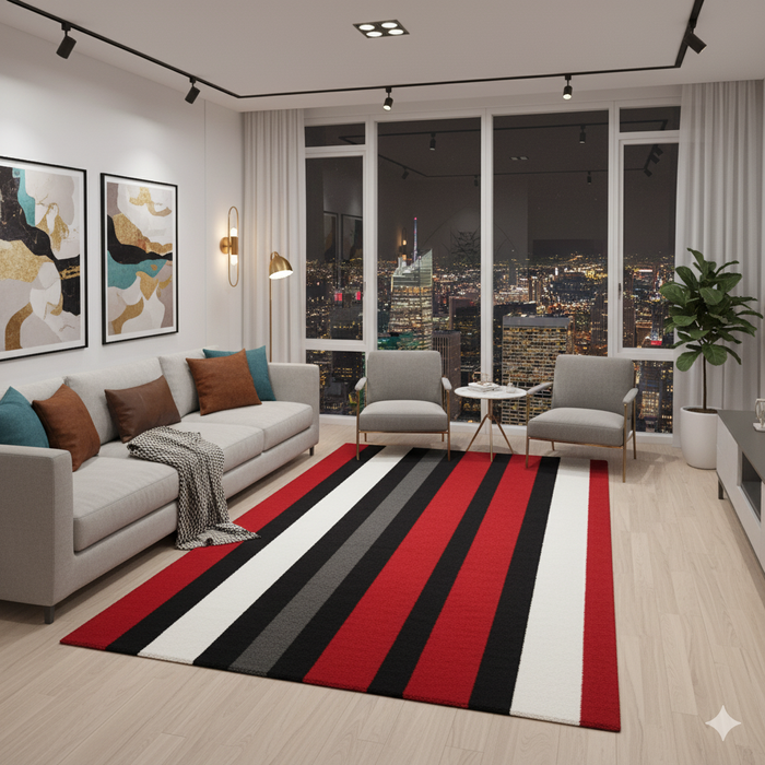 Racing Stripes Area Rug