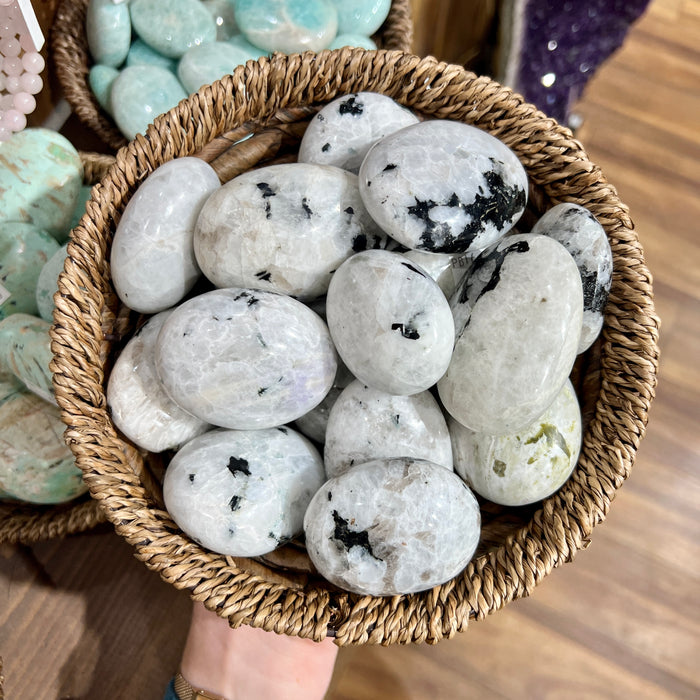 Rainbow Moonstone Palm Stone