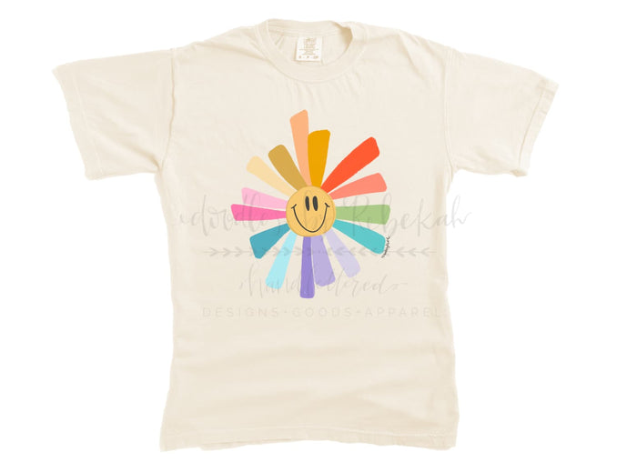 Rainbow Sun Ivory Tee - Tees