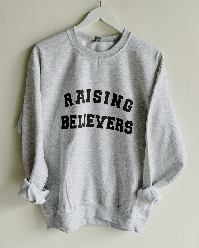 Raising Believers Graphic Sweatshirt- Ash