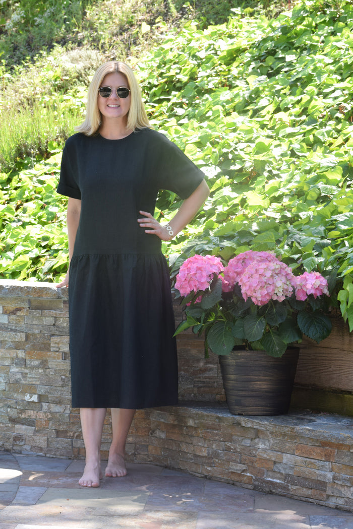Ratia Alma Black Linen Dress