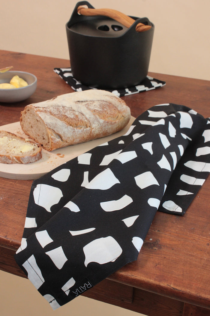 Ratia Tea Towel Block Black