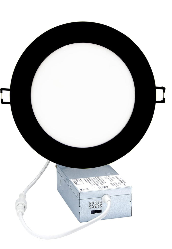 Recessed Light , 6" , LED , With Junction Box , Ultra Thin , Matte Black