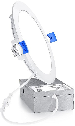 Recessed Light , 6" , LED , With Junction Box , Ultra Thin , White