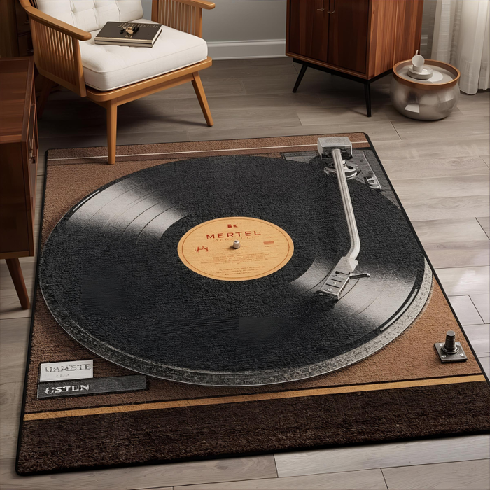 Record Player Turntable Area Rug