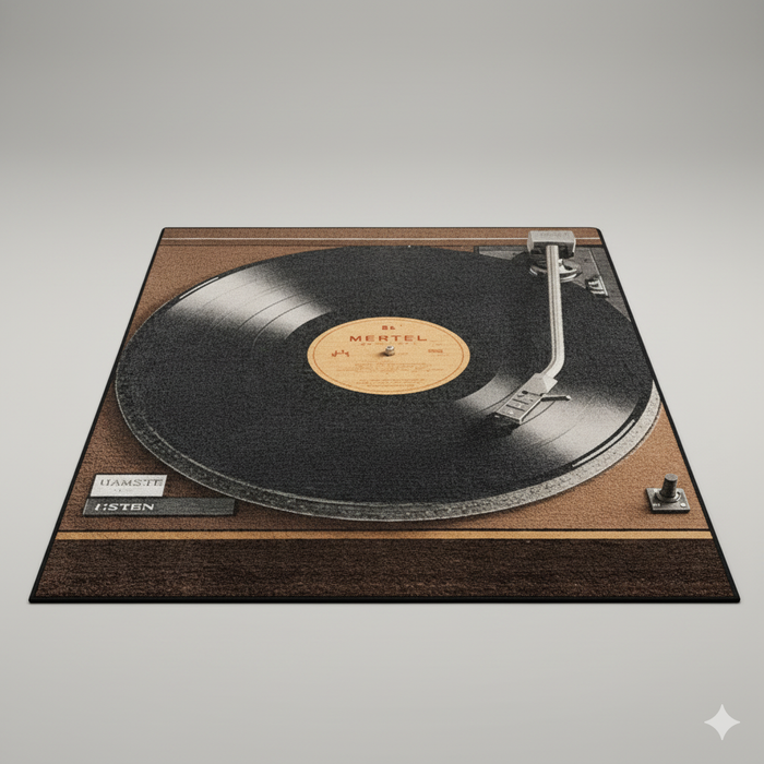 Record Player Turntable Area Rug