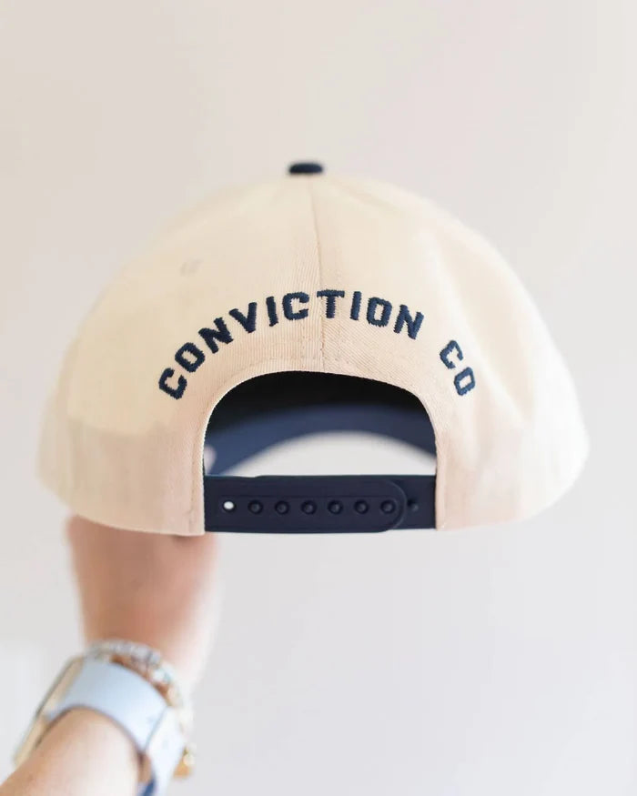 RESTOCK :: In God We Trust Hat - Off-White & Navy