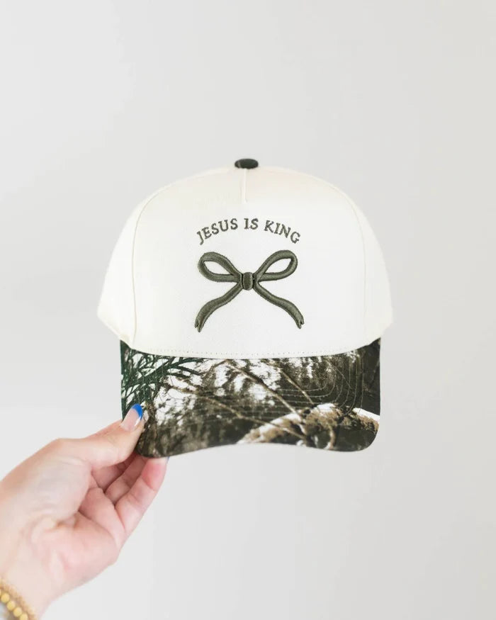 RESTOCK :: Jesus is King Camo Bow Hat