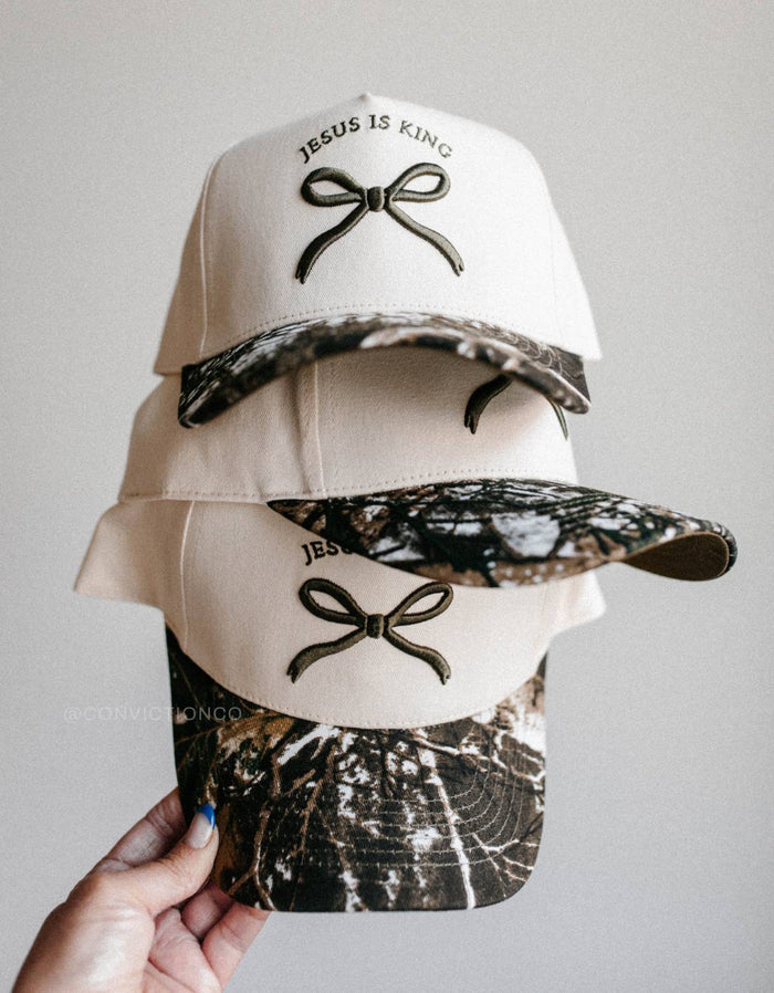 RESTOCK :: Jesus is King Camo Bow Hat