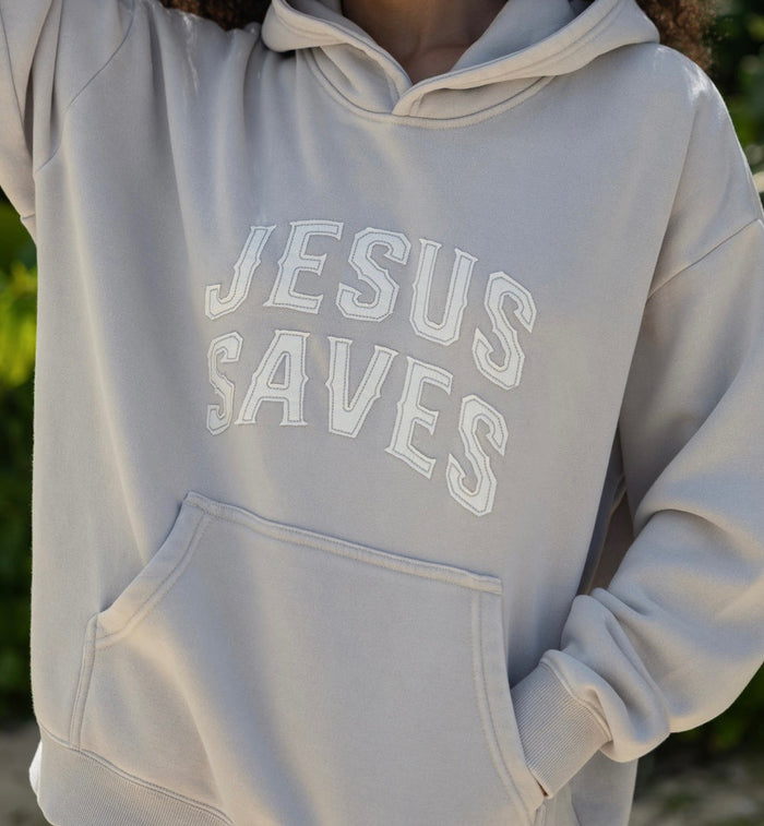 RESTOCK :: Jesus Saves Fog Grey Unisex Hoodie