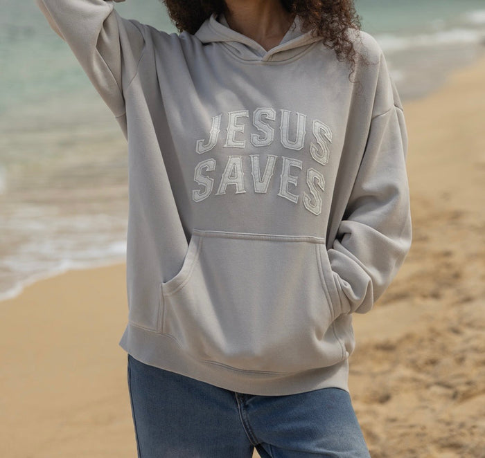 RESTOCK :: Jesus Saves Fog Grey Unisex Hoodie