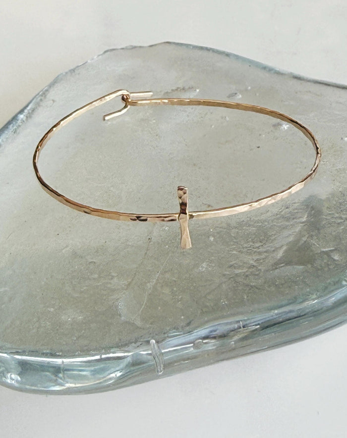 RESTOCK :: Modern Cross Cuff- 14kt Gold Filled