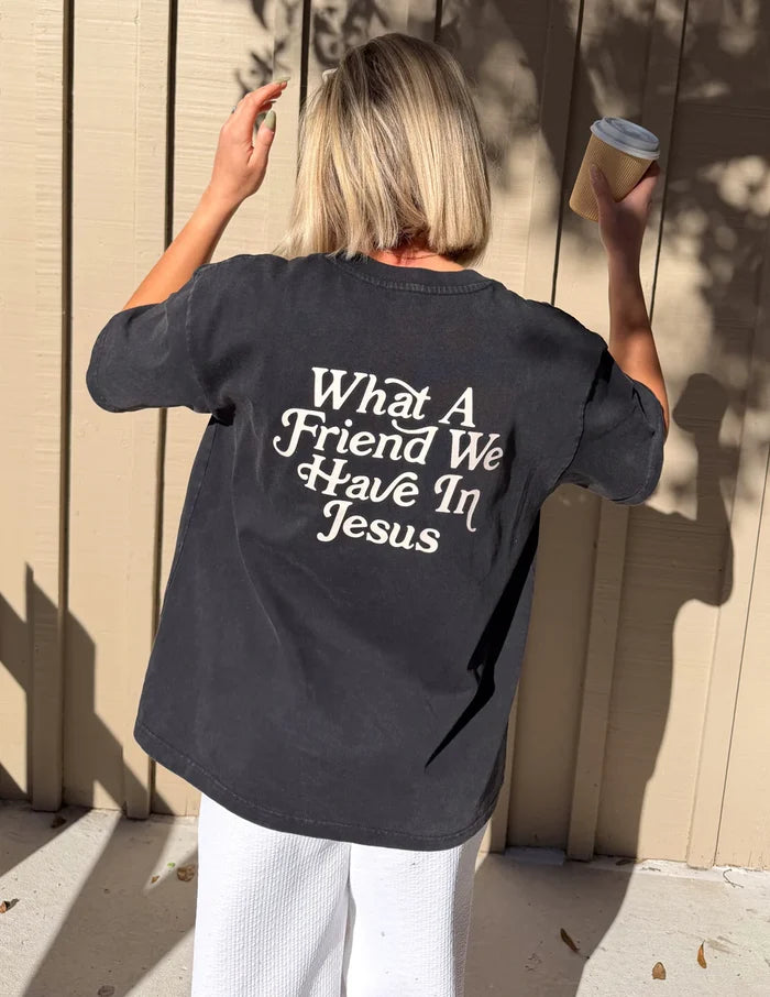 RESTOCK :: What a Friend in Jesus Heavyweight Tee