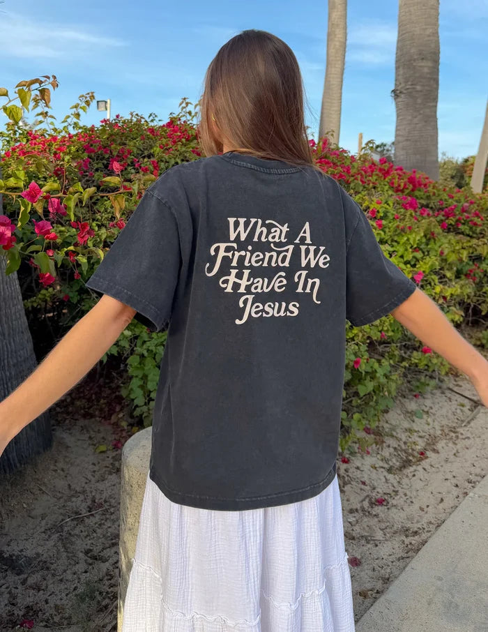 RESTOCK :: What a Friend in Jesus Heavyweight Tee