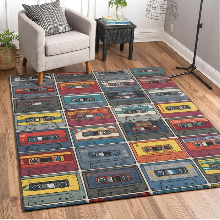 Retro Cassette Tape Area Rug