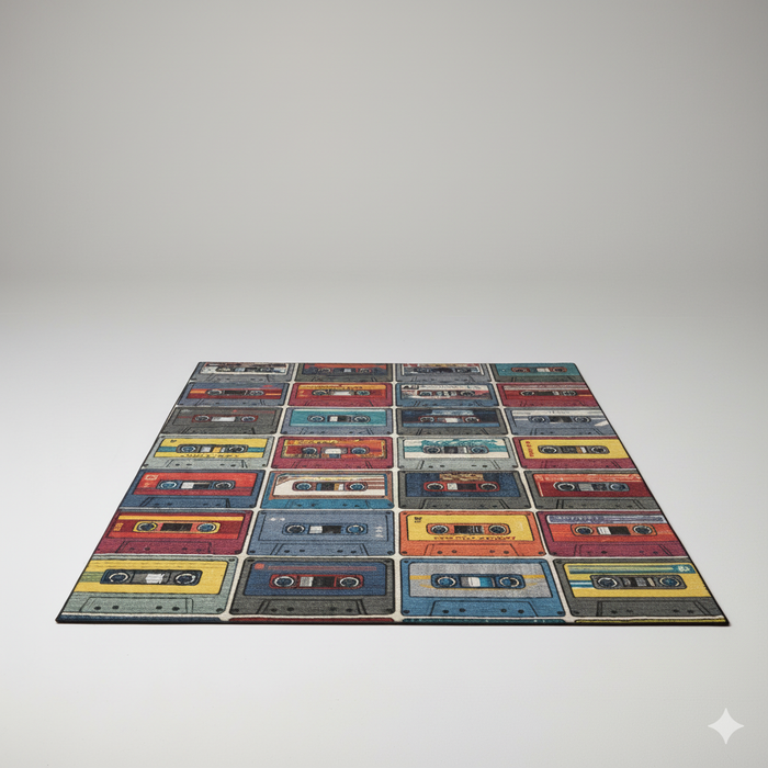 Retro Cassette Tape Area Rug