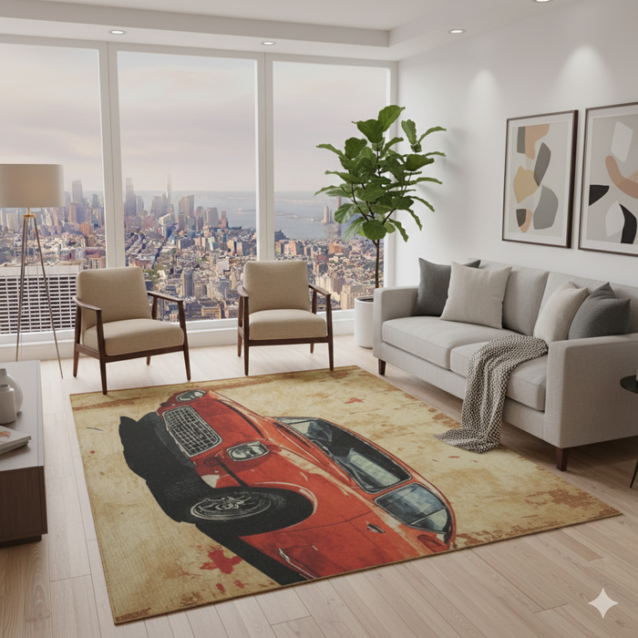 Retro Mechanic Area Rug