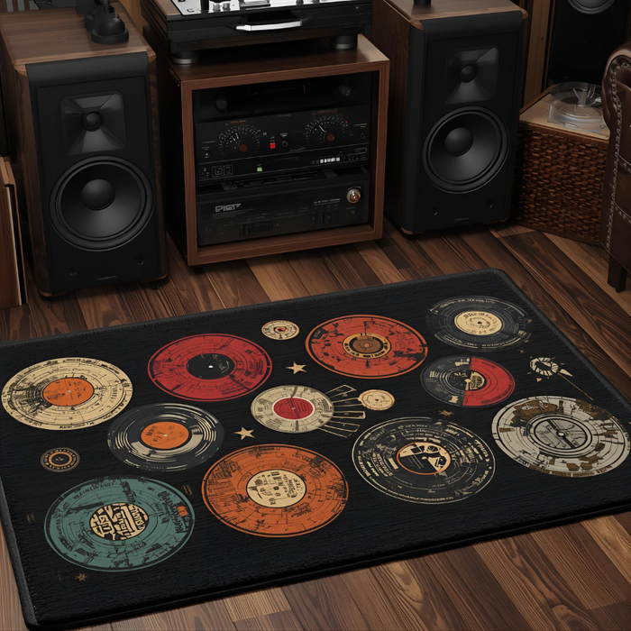Retro Vinyl Area Rug