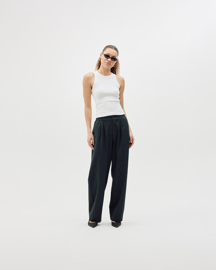 Rib Tank Top, Women - White