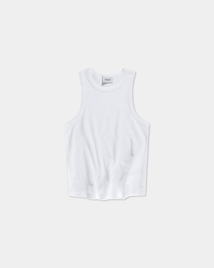 Rib Tank Top, Women - White
