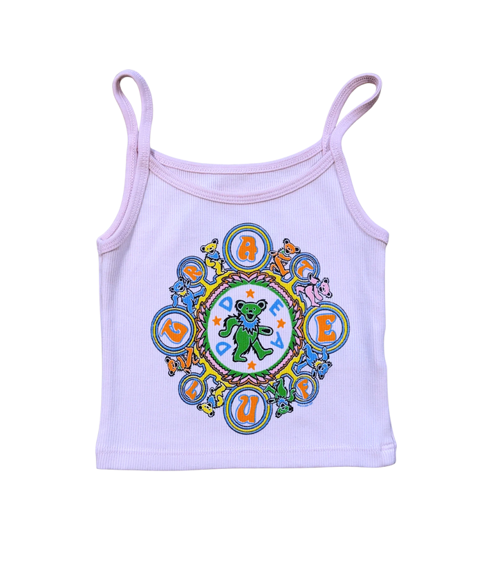 Rowdy Sprout Girls Grateful Dead Kaleidoscope Bears Tank Distressed/seasonal girls Rowdy Sprout Preppy Pink Y/4