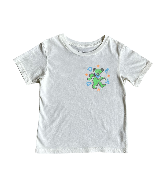 Rowdy Sprout Girls Grateful Dead Kaleidoscope Bears Tee Distressed/seasonal girls Rowdy Sprout White Y/4
