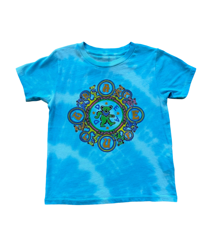 Rowdy Sprout Girls Grateful Dead Kaleidoscope Bears Tie Dye Tee Distressed/seasonal girls Rowdy Sprout Tie Dye Y/4