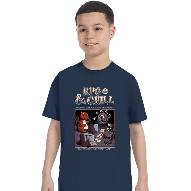 Secret_Shirts T-Shirts, Youth / XS / Navy RPG And Chill