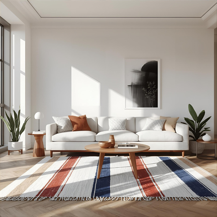Russian Tricolor Area Rug