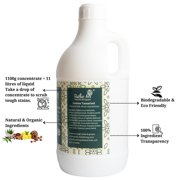 Rustic Art Lemon Tamarind Dish Wash Concentrate (1100g) (All Ages)