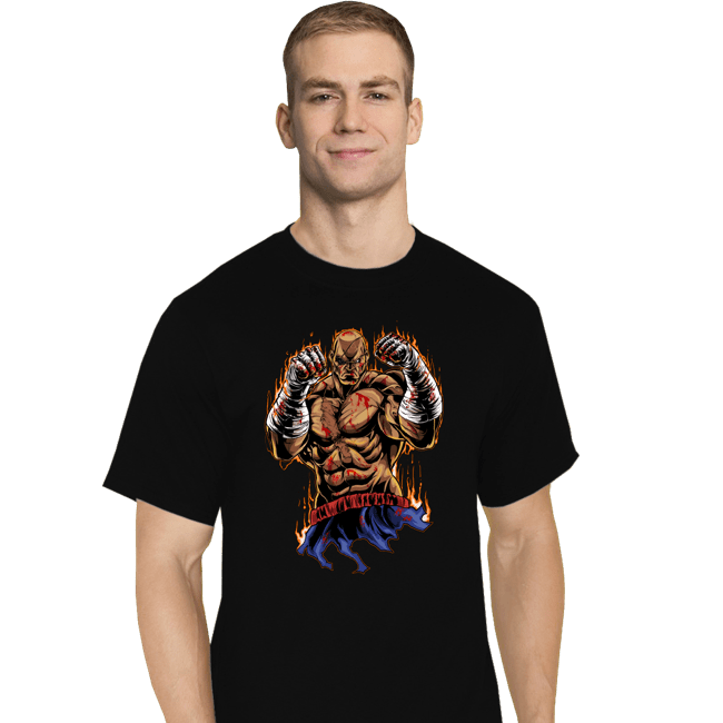 Daily_Deal_Shirts T-Shirts, Tall / Large / Black Sagat Fighter