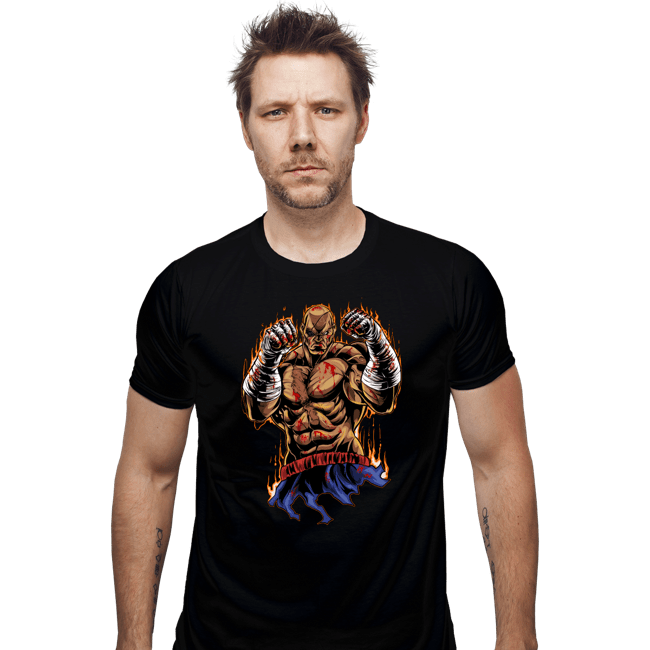 Daily_Deal_Shirts Fitted Shirts, Mens / Small / Black Sagat Fighter
