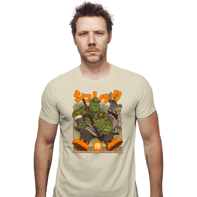 Daily_Deal_Shirts Fitted Shirts, Mens / Small / Sand Samurai Shurekk