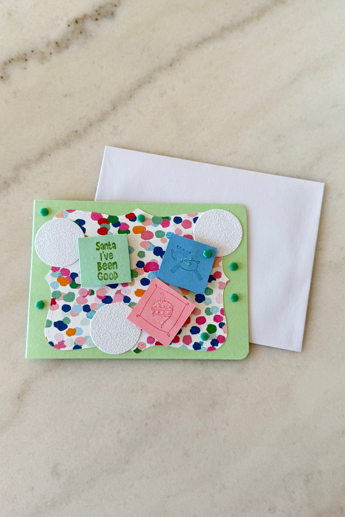 Santa I've Been Good Blank Greeting Card
