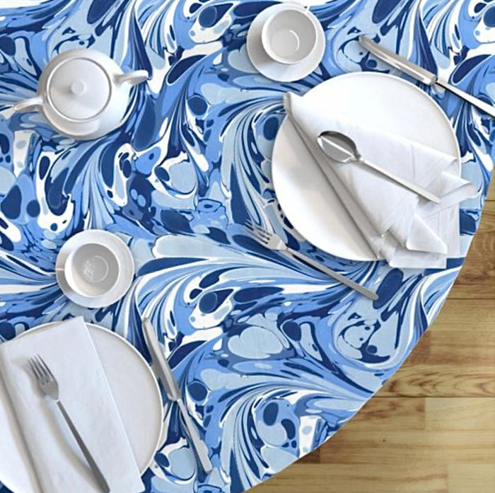 Sapphire Round Tablecloth MADE TO ORDER
